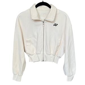 Yonex Cream Bomber Cropped Jacket - M